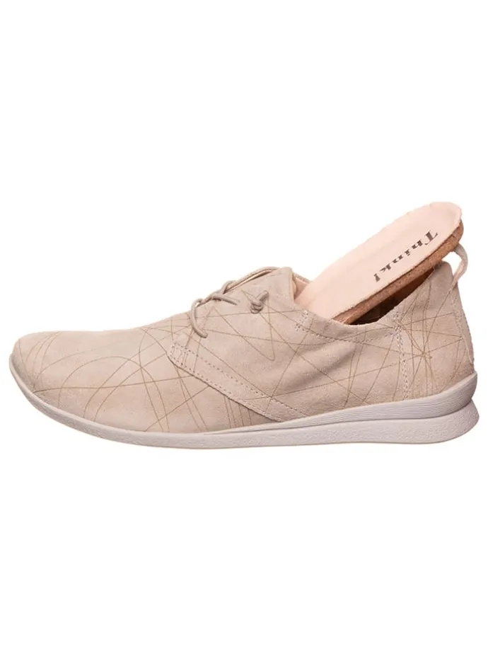 Leder-Sneakers "Cotton" in Beige
