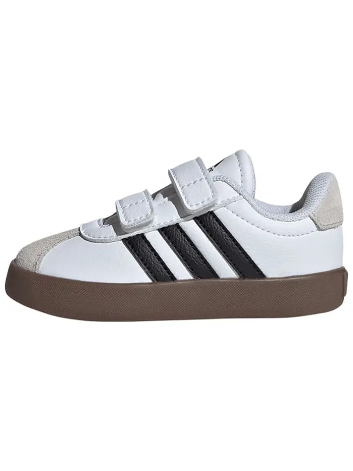Leder-Sneakers "Court 3.0" in Weiß/ Schwarz