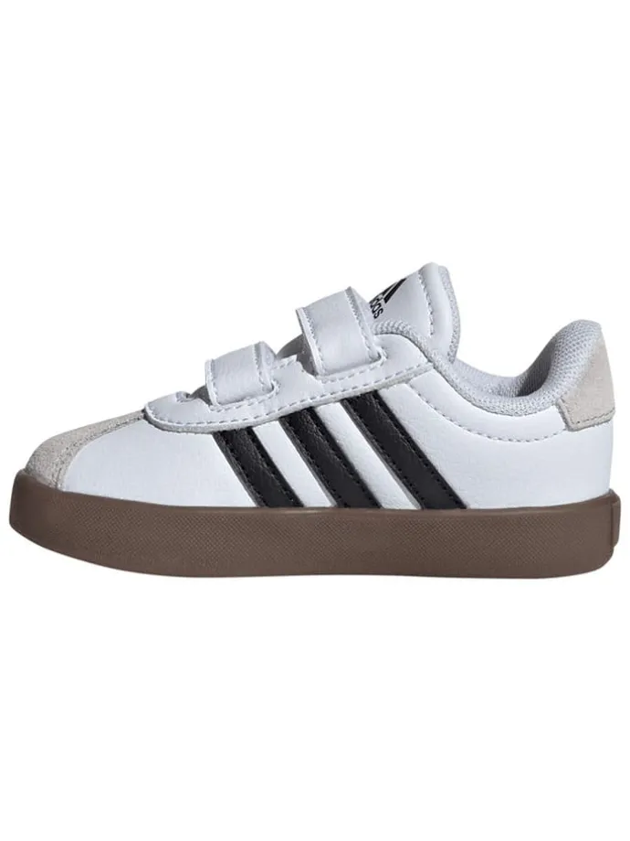 Leder-Sneakers "Court 3.0" in Weiß/ Schwarz