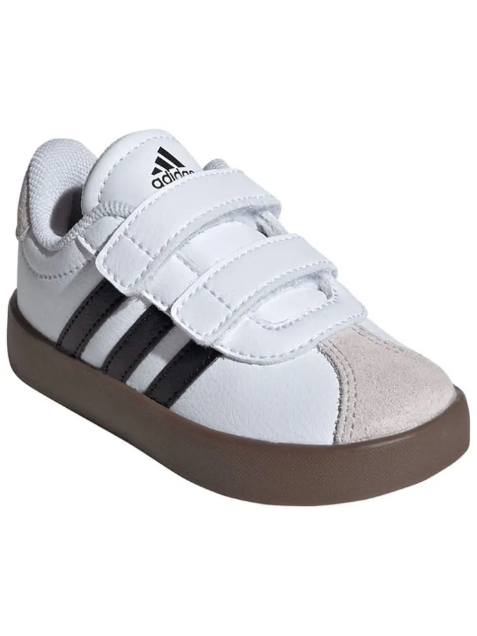 Leder-Sneakers "Court 3.0" in Weiß/ Schwarz