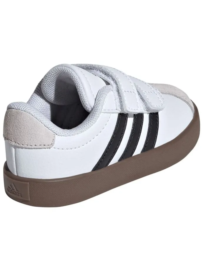 Leder-Sneakers "Court 3.0" in Weiß/ Schwarz