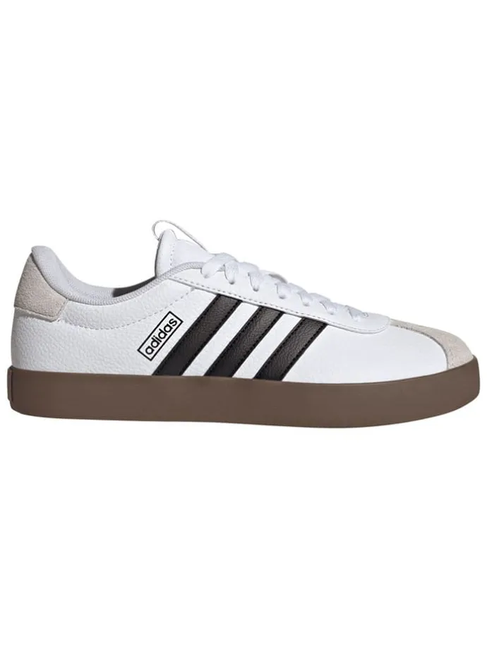 Leder-Sneakers "Court 3.0" in Weiß/ Schwarz