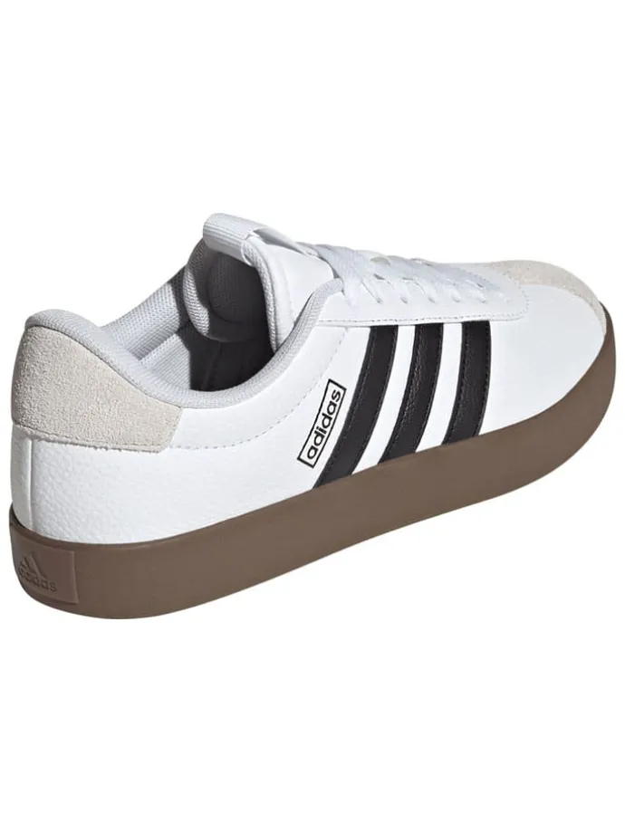 Leder-Sneakers "Court 3.0" in Weiß/ Schwarz