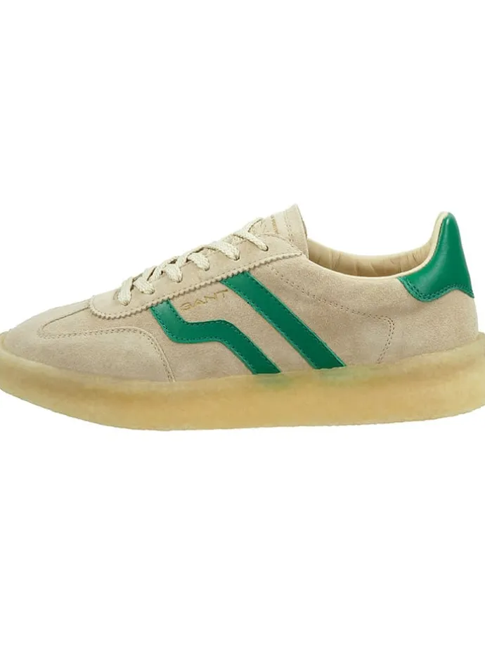 Leder-Sneakers "Cuzima Crepe" in Beige/ Grün