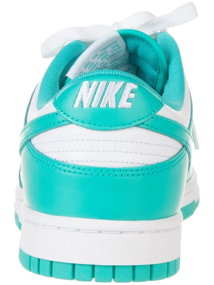 Leder-Sneakers "Dunk Low" in Türkis/ Weiß