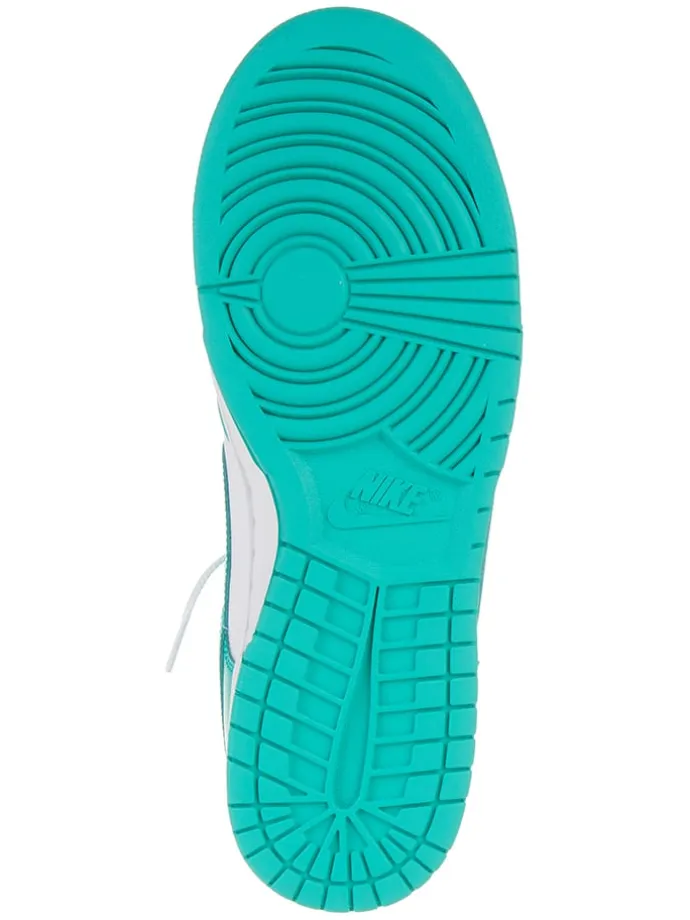 Leder-Sneakers "Dunk Low" in Türkis/ Weiß