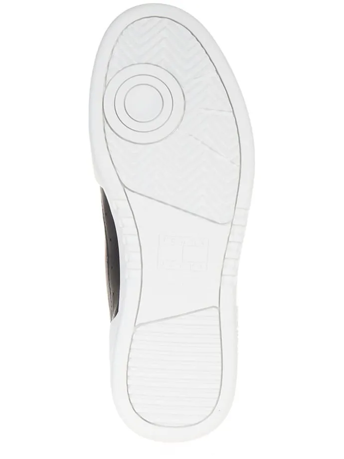Leder-Sneakers in Dunkelblau