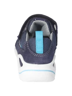 Leder-Sneakers in Dunkelblau