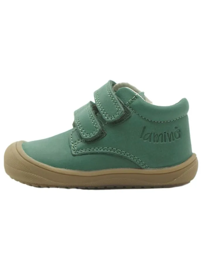 Leder-Sneakers in Grün