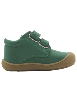 Leder-Sneakers in Grün