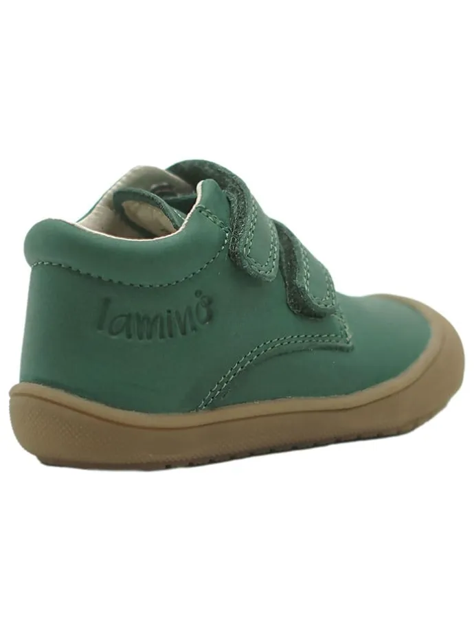 Leder-Sneakers in Grün