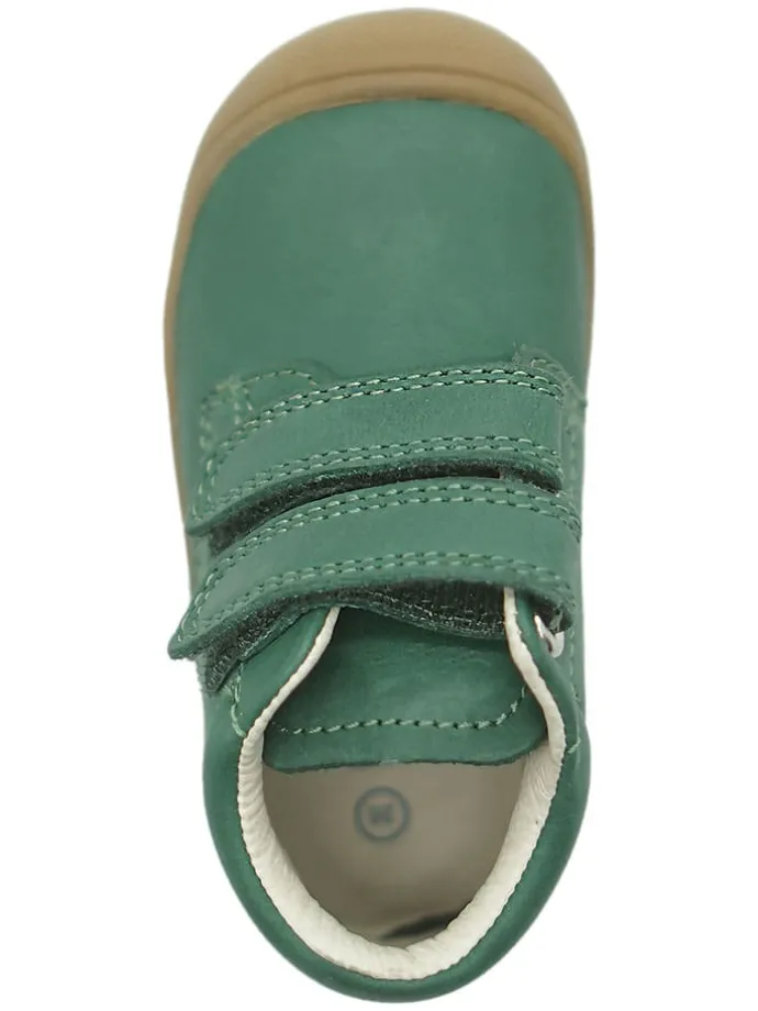 Leder-Sneakers in Grün