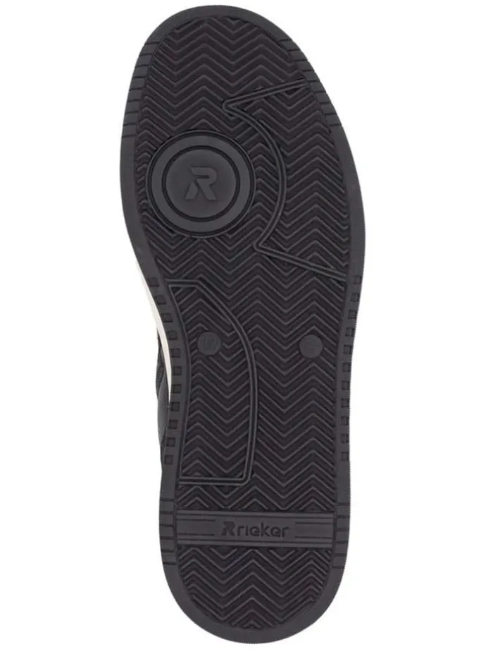 Leder-Sneakers in Schwarz