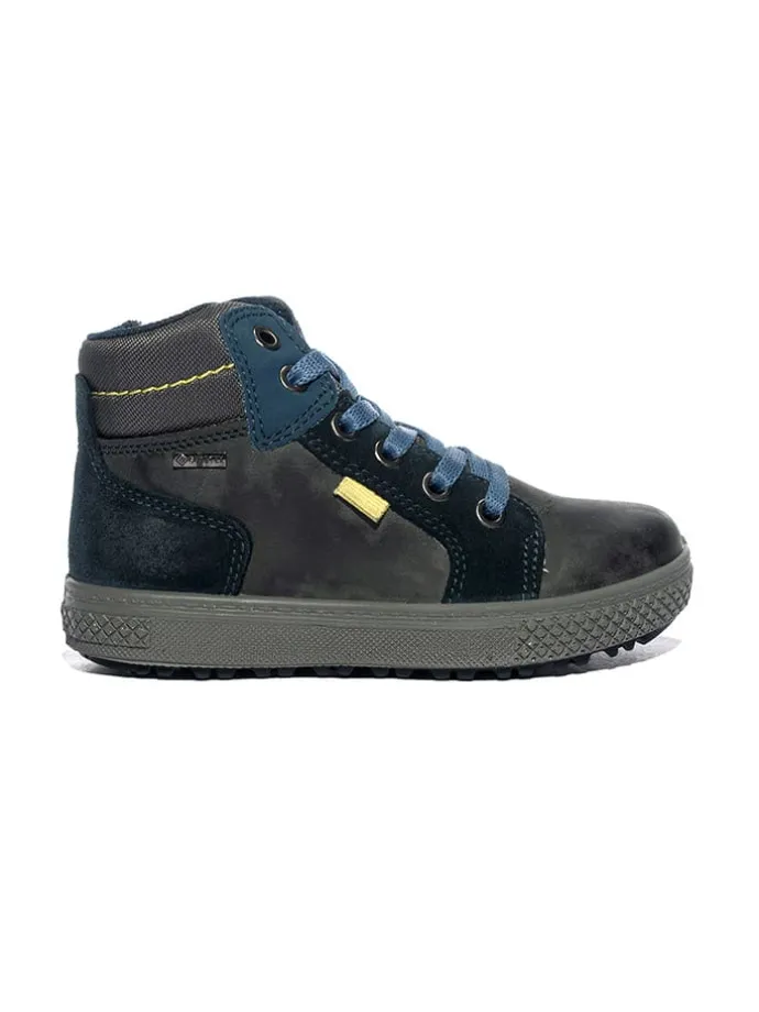 Leder-Sneakers in Schwarz