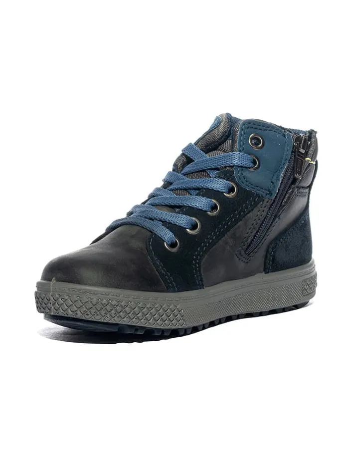 Leder-Sneakers in Schwarz