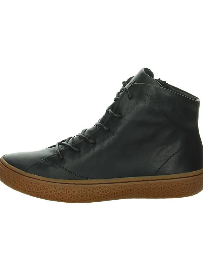 Leder-Sneakers in Schwarz
