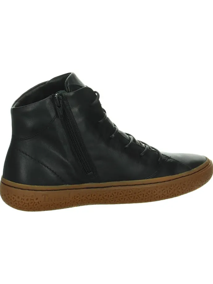 Leder-Sneakers in Schwarz