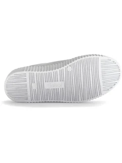 Leder-Sneakers in Silber