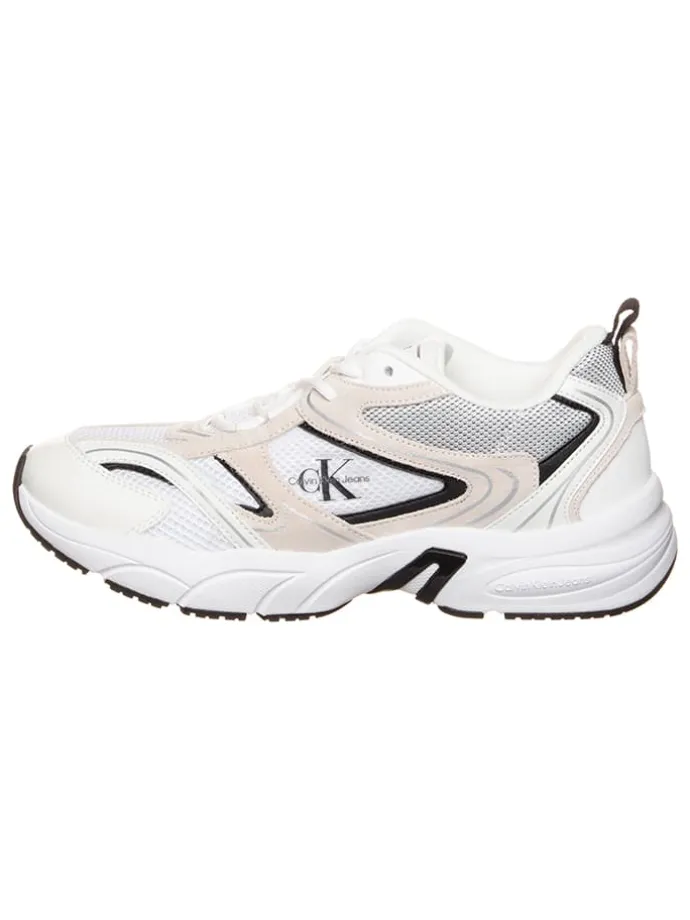 Leder-Sneakers in Weiß