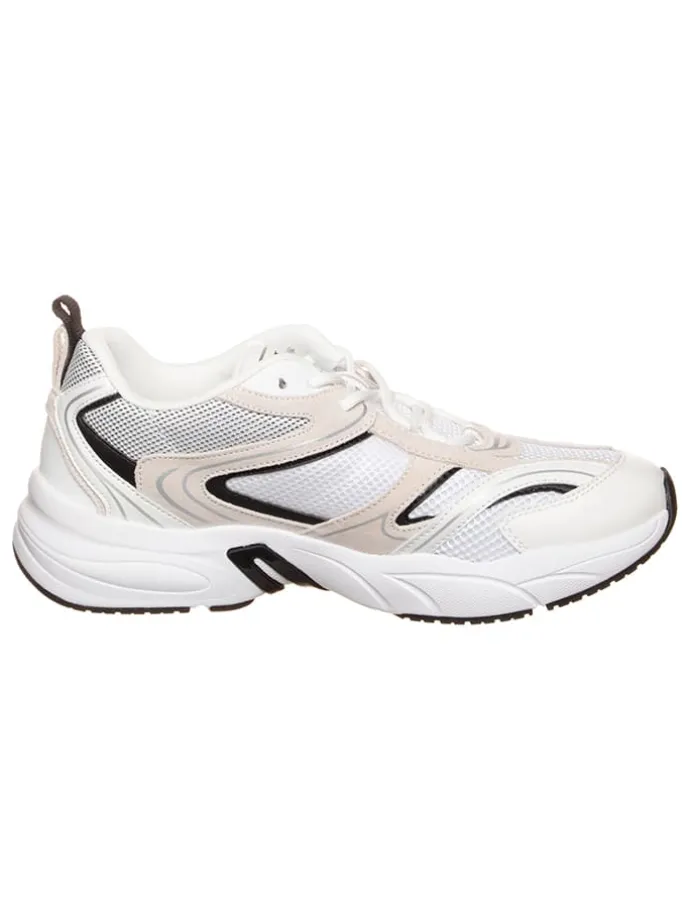 Leder-Sneakers in Weiß