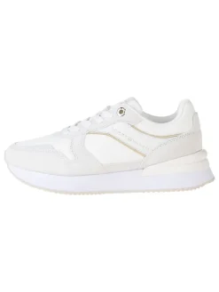 Leder-Sneakers in Weiß