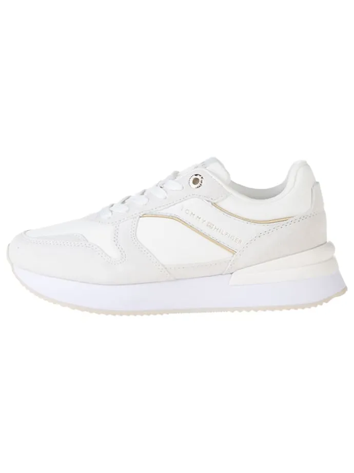 Leder-Sneakers in Weiß