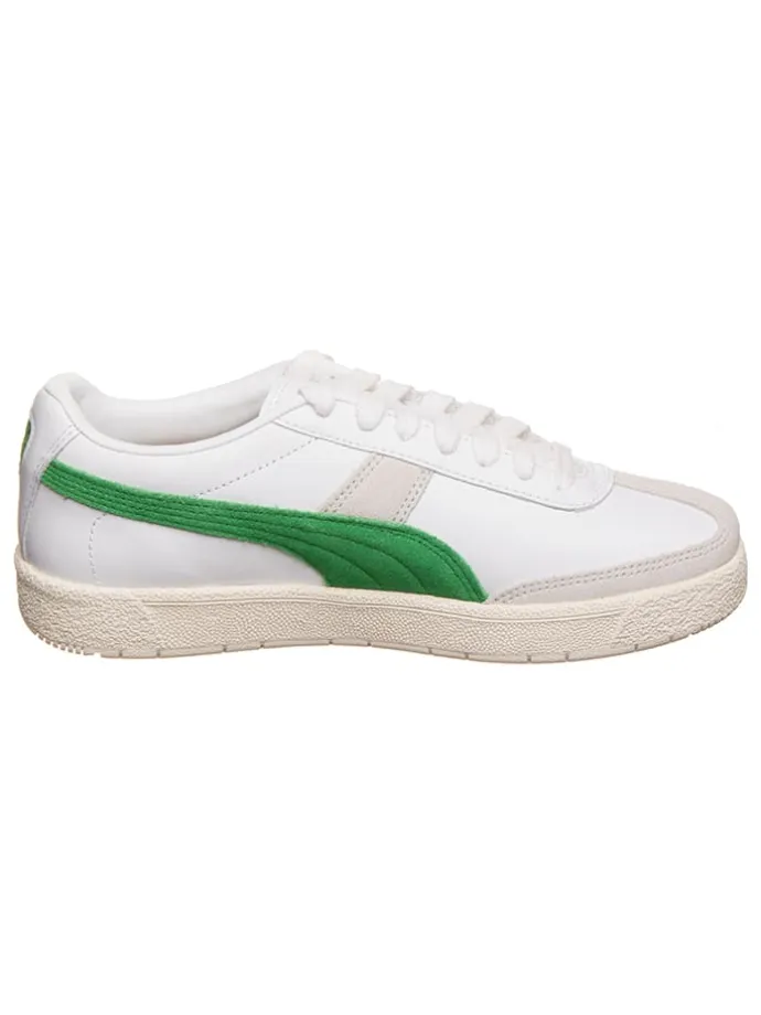 Leder-Sneakers "Oslo-City" in Weiß/ Grün