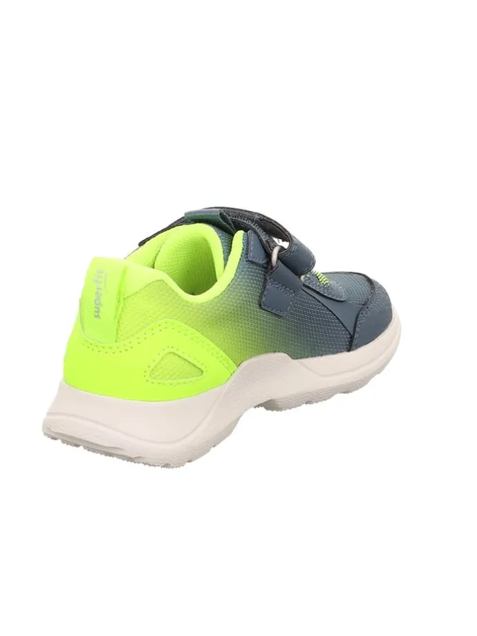 Leder-Sneakers "Rush" in Blau/ Grün