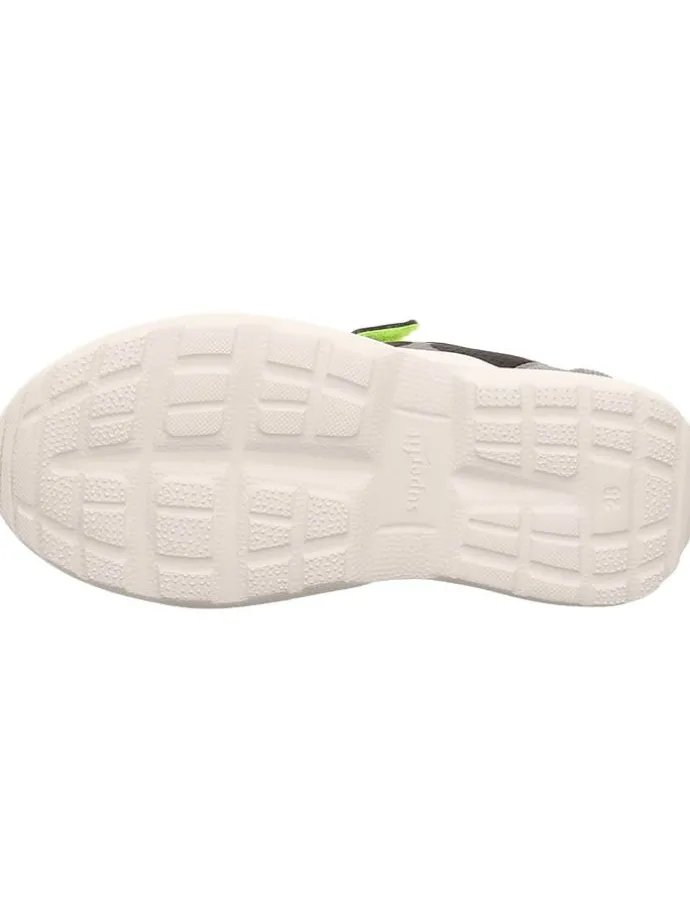 Leder-Sneakers "Rush" in Grau/ Schwarz/ Gelb
