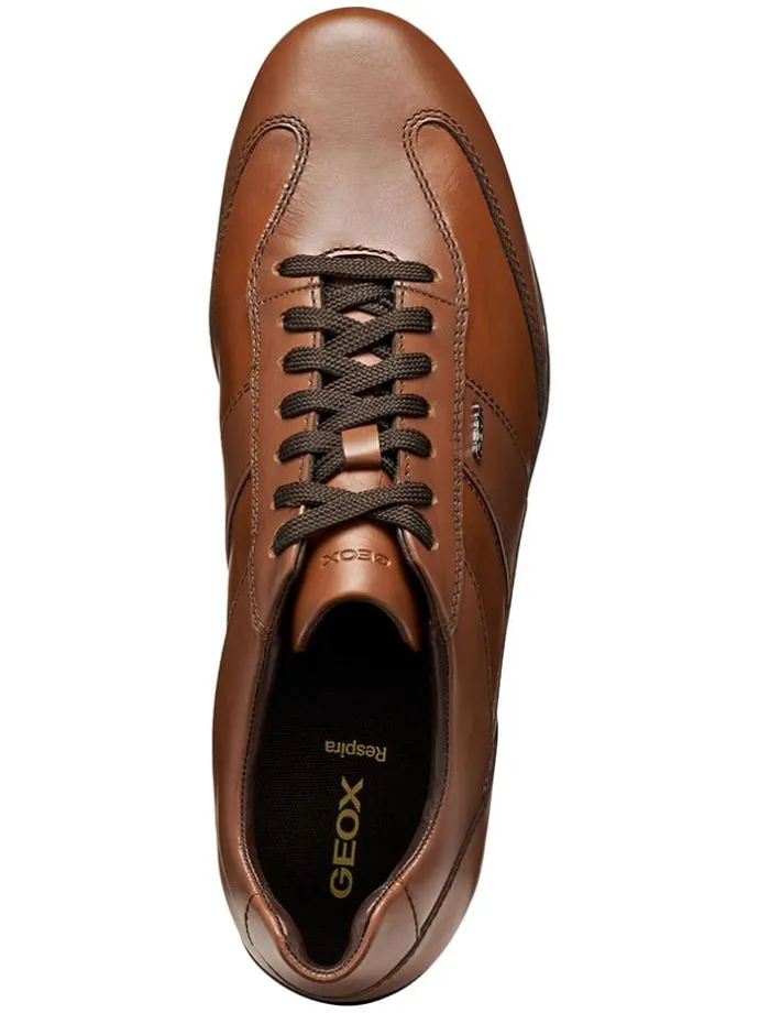 Leder-Sneakers "Wells" in Hellbraun