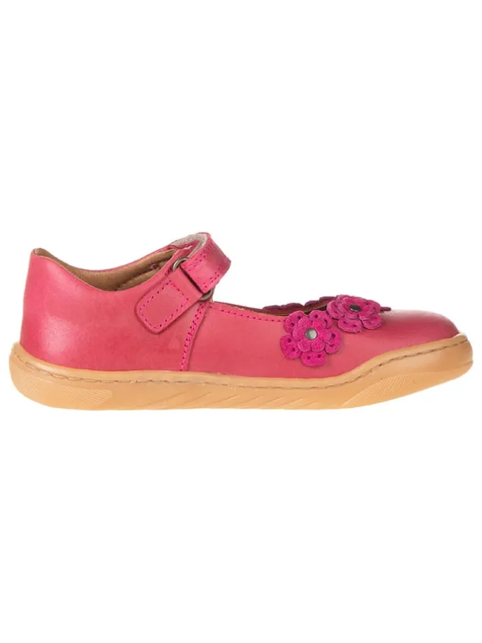 Leder-Spangenballerinas in Pink