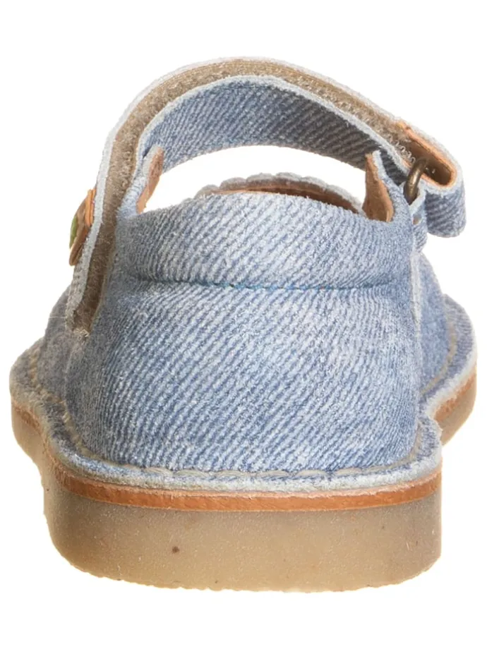 Leder-Spangenballerinas "Nashville" in Hellblau