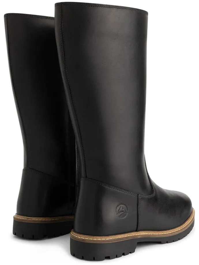 Leder-Stiefel "Vinstra" in Schwarz