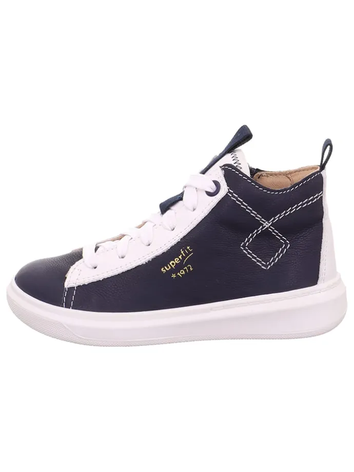 Leder-Stiefeletten "Cosmo" in Dunkelblau