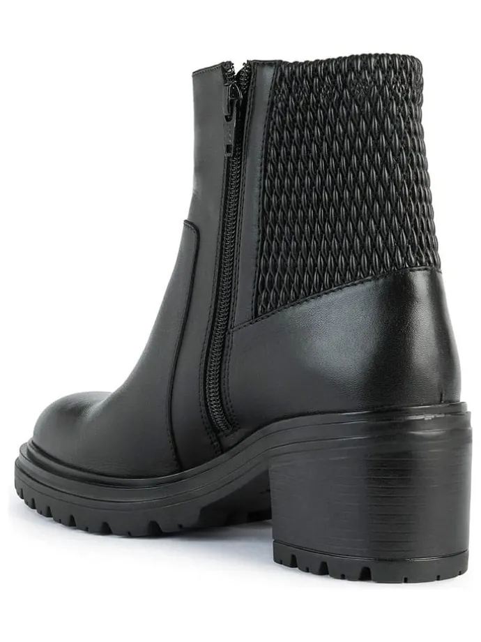Leder-Stiefeletten "Damiana" in Schwarz