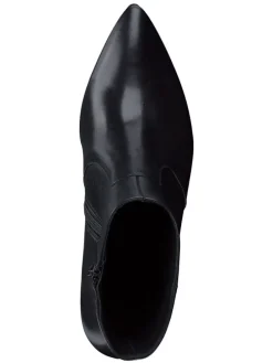 Leder-Stiefeletten in Schwarz