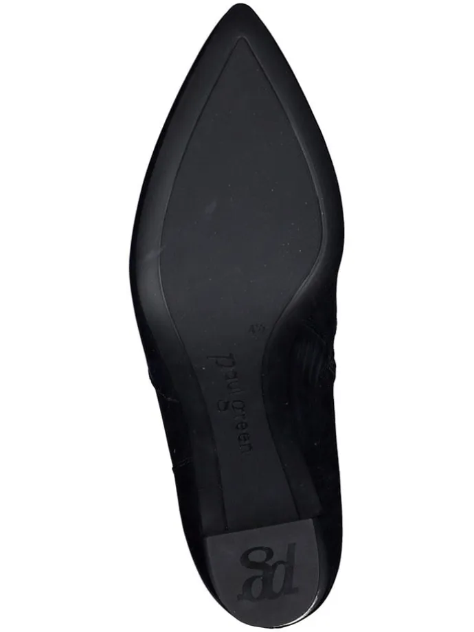 Leder-Stiefeletten in Schwarz