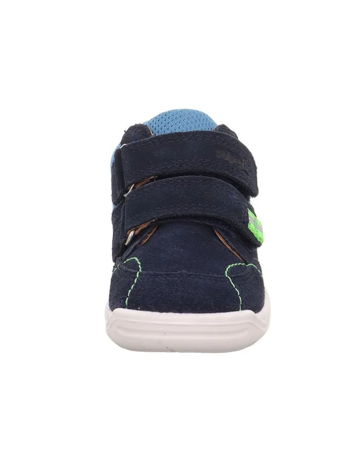 Leder-Stiefeletten "Whaley" in Dunkelblau/ Hellblau