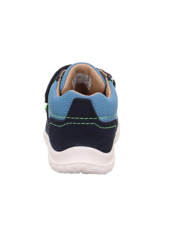 Leder-Stiefeletten "Whaley" in Dunkelblau/ Hellblau