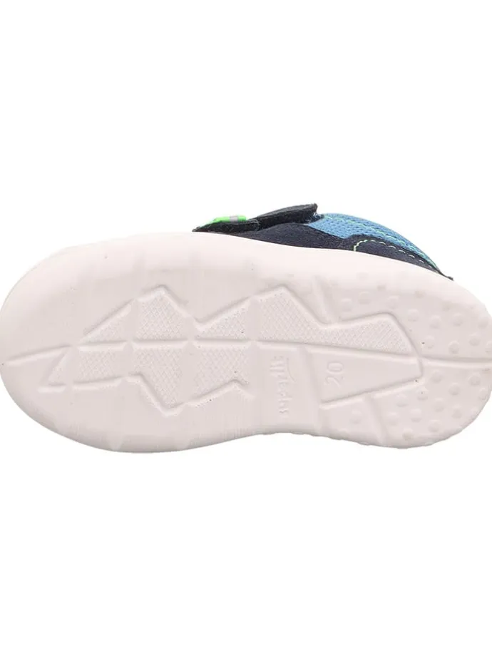 Leder-Stiefeletten "Whaley" in Dunkelblau/ Hellblau
