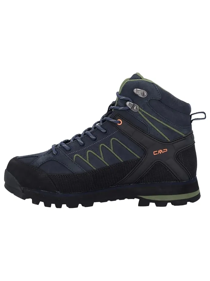Leder-Trekkingboots "Moon" in Dunkelblau