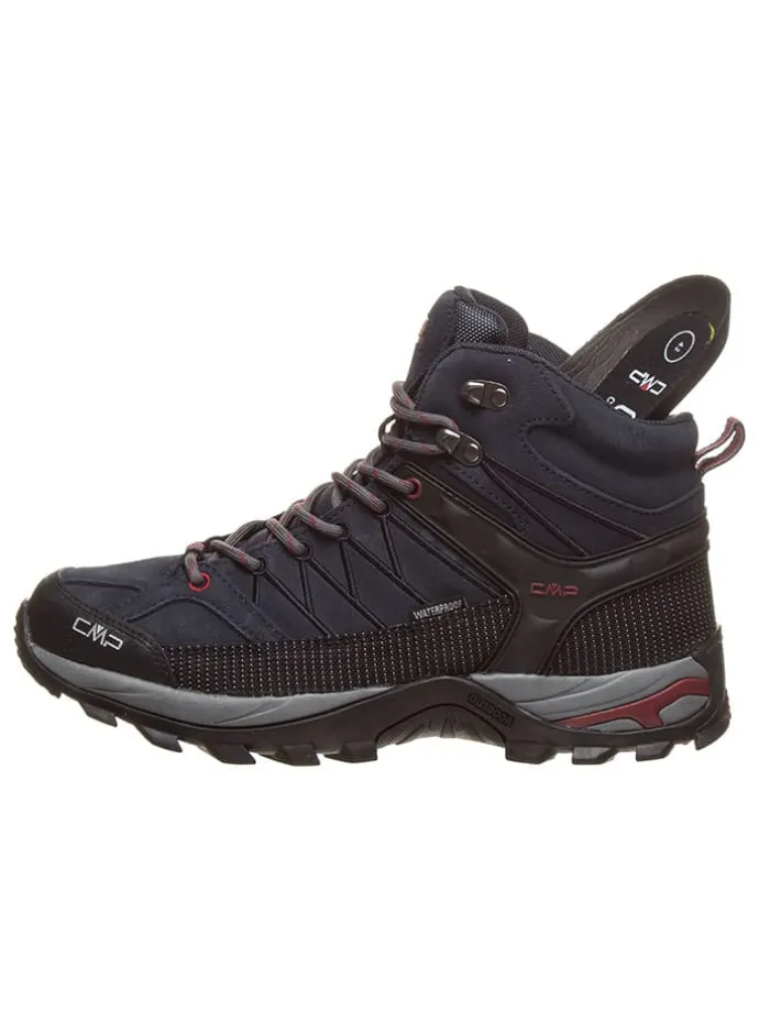 Leder-Trekkingboots "Rigel" in Dunkelblau
