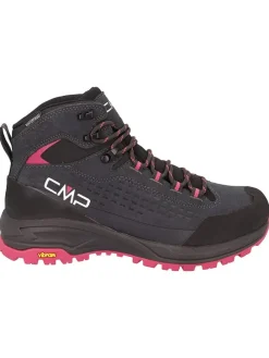 Leder-Trekkingboots "Vertyx Mid" in Anthrazit/ Pink