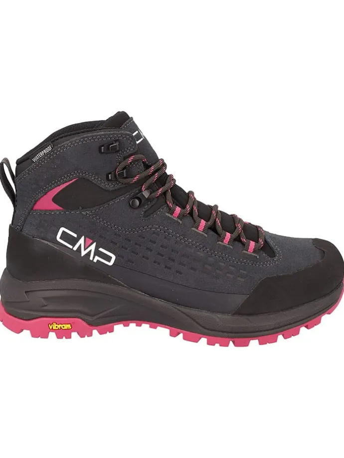 Leder-Trekkingboots "Vertyx Mid" in Anthrazit/ Pink