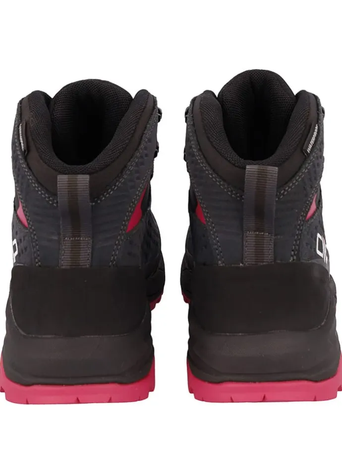 Leder-Trekkingboots "Vertyx Mid" in Anthrazit/ Pink