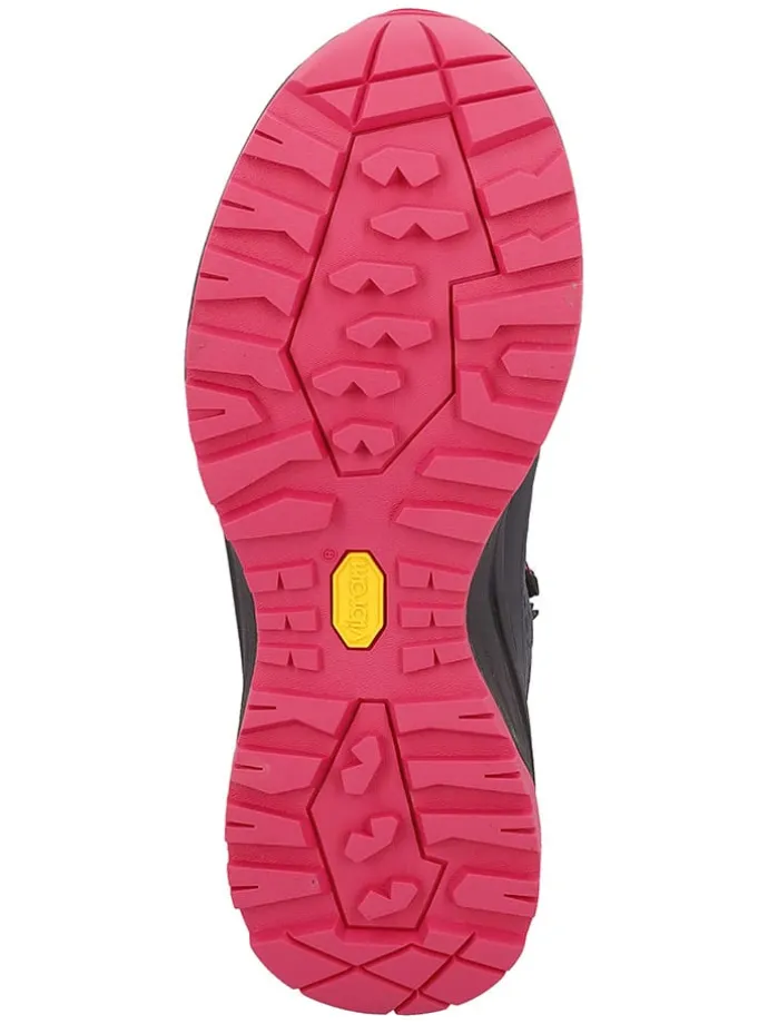 Leder-Trekkingboots "Vertyx Mid" in Anthrazit/ Pink