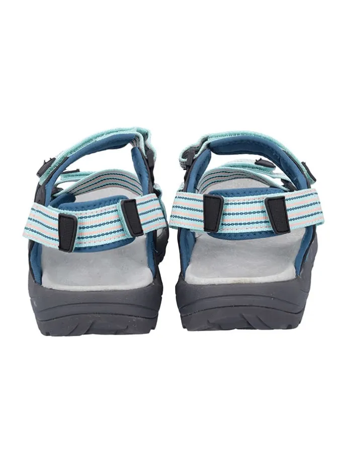 Leder-Trekkingsandalen "Khalys" in Blau/ Hellblau/ Rosa