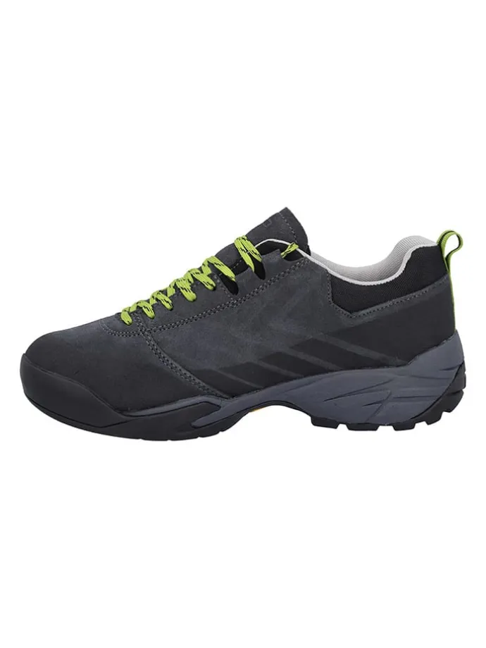 Leder-Trekkingschuhe "Mintaka" in Grau/ Limette