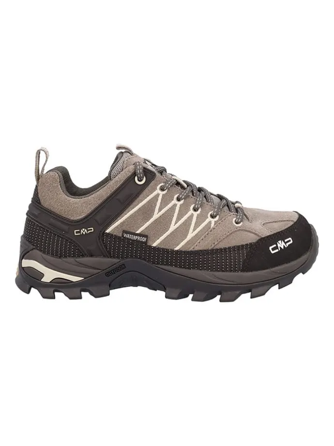 Leder-Trekkingschuhe 'Rigel" in Hellbraun/ Schwarz