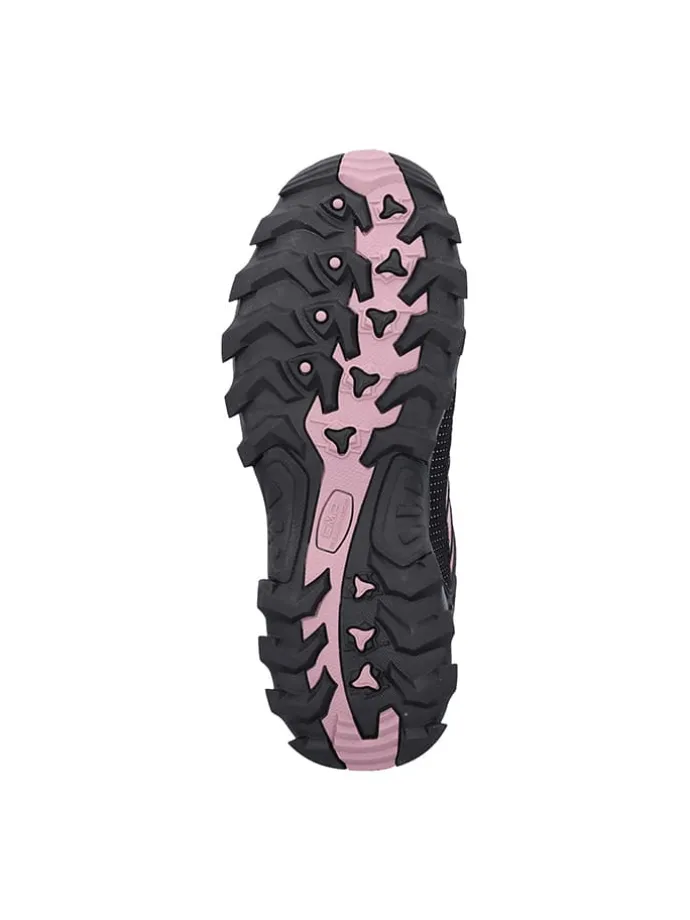 Leder-Trekkingschuhe "Rigel" in Schwarz/ Rosa